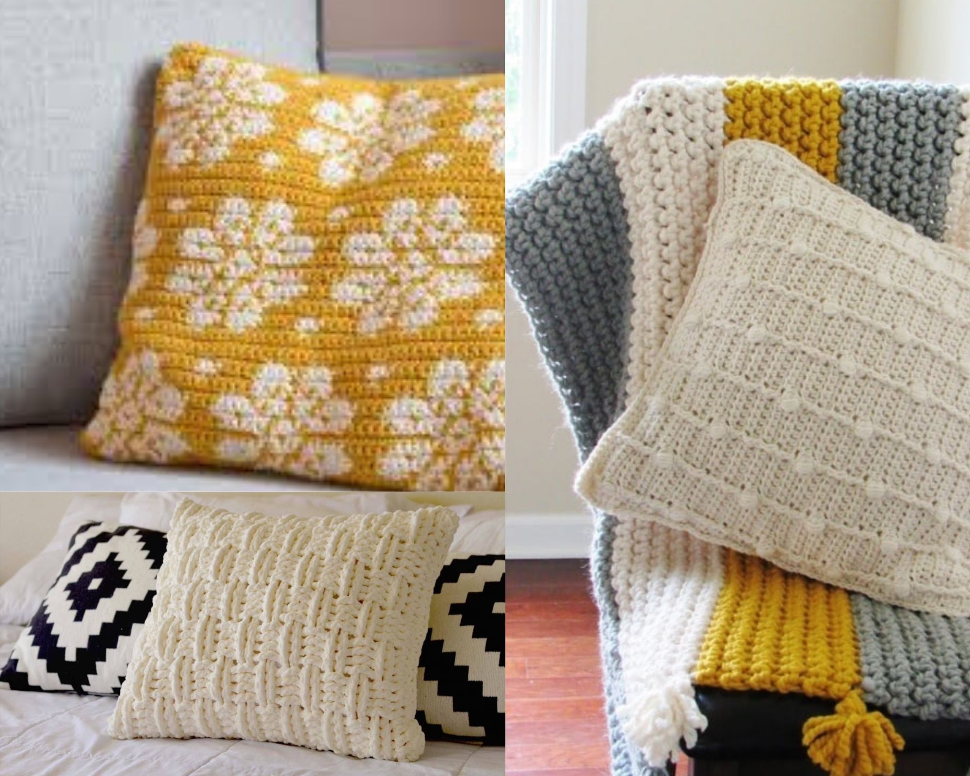 crochet pillow