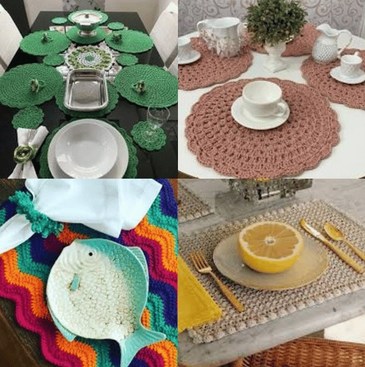 crochet table placemats