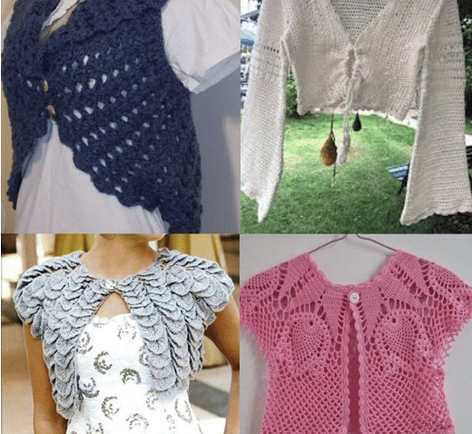 crochet shrug models