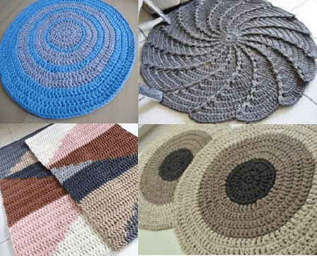 crochet rugs with knitted yarn