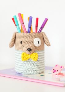 Crochet Dog Jar Cover