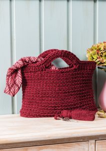 Modern handmade crochet bag